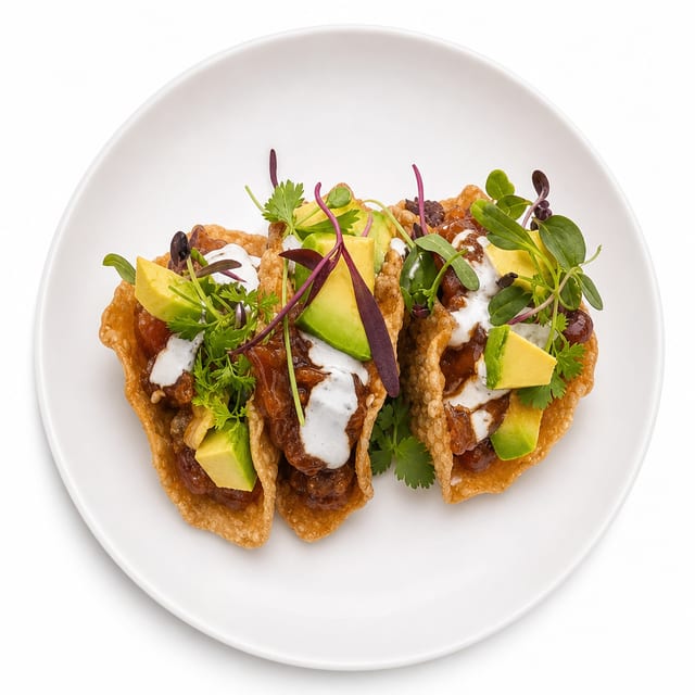 Ahi Tuna Tartare Tacos.